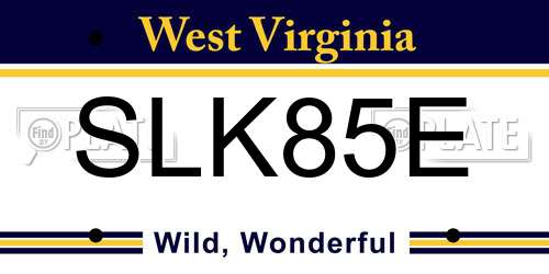 SLK85E West Virginia License Plate