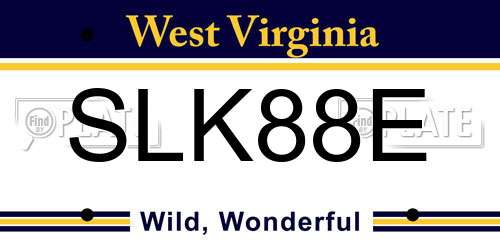 SLK88E West Virginia License Plate