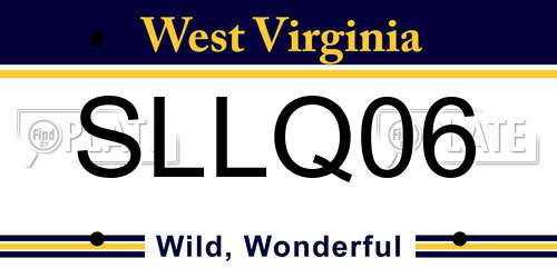 SLLQ06 West Virginia License Plate