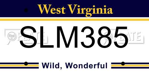 SLM385 West Virginia License Plate