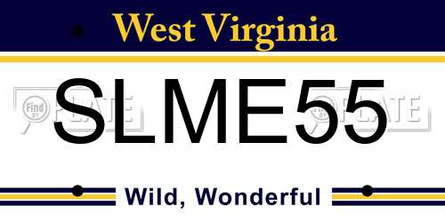 SLME55 West Virginia License Plate