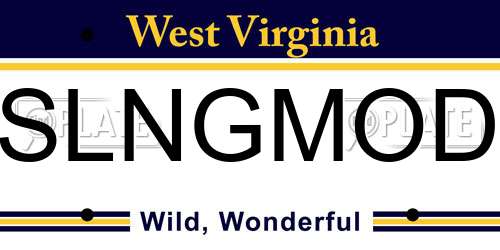 SLNGMOD West Virginia License Plate