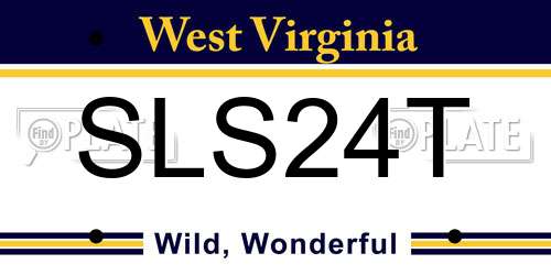 SLS24T West Virginia License Plate
