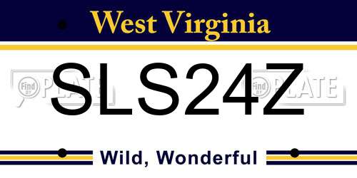 SLS24Z West Virginia License Plate