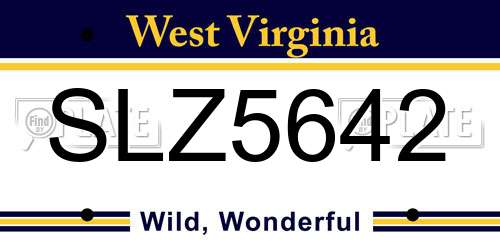 SLZ5642 West Virginia License Plate