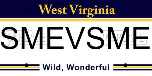 SMEVSME West Virginia License Plate