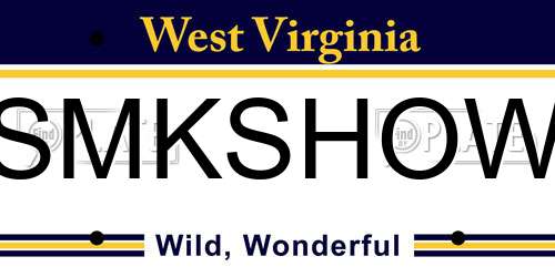SMKSHOW West Virginia License Plate
