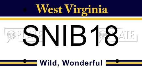 SNIB18 West Virginia License Plate