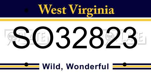 SO32823 West Virginia License Plate