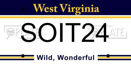 SOIT24 West Virginia License Plate