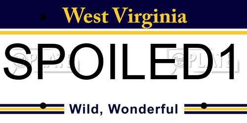 SPOILED1 West Virginia License Plate