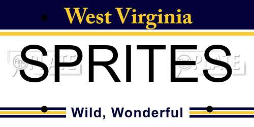 SPRITES West Virginia License Plate