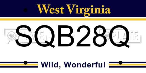 SQB28Q West Virginia License Plate
