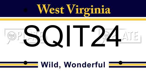 SQIT24 West Virginia License Plate