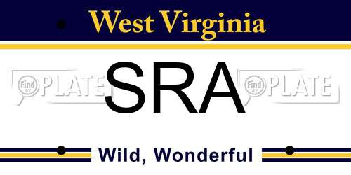 SRA West Virginia License Plate