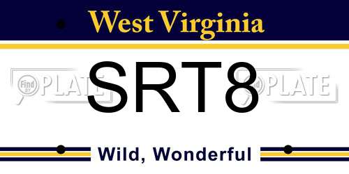 SRT8 West Virginia License Plate