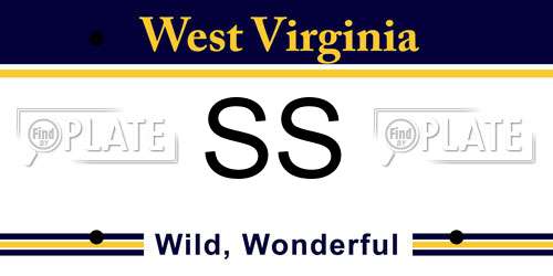 SS West Virginia License Plate
