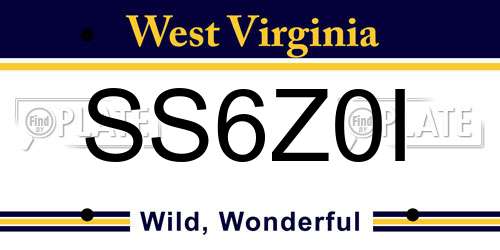 SS6Z0I West Virginia License Plate