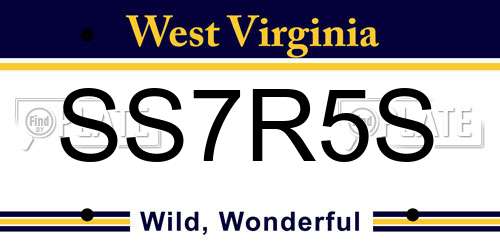 SS7R5S West Virginia License Plate