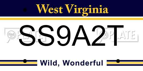 SS9A2T West Virginia License Plate