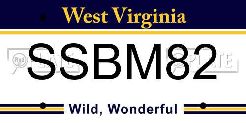 SSBM82 West Virginia License Plate