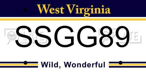 SSGG89 West Virginia License Plate