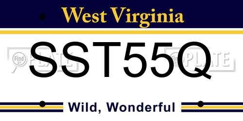 SST55Q West Virginia License Plate