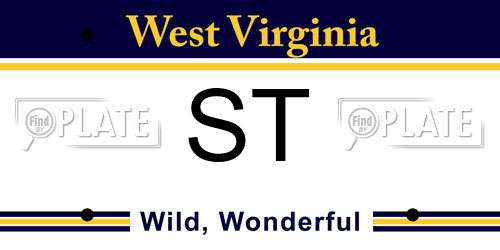 ST West Virginia License Plate