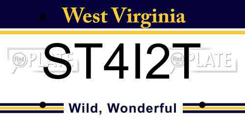 ST4I2T West Virginia License Plate