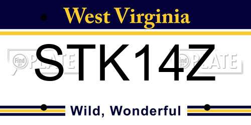 STK14Z West Virginia License Plate
