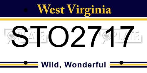 STO2717 West Virginia License Plate