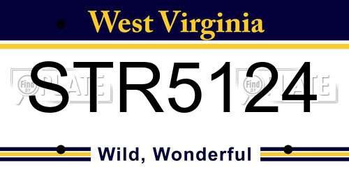 STR5124 West Virginia License Plate