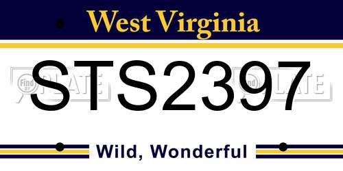 STS2397 West Virginia License Plate