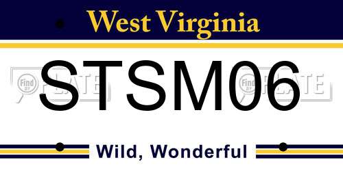 STSM06 West Virginia License Plate