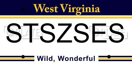STSZSES West Virginia License Plate
