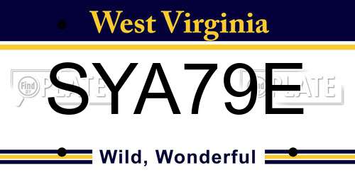 SYA79E West Virginia License Plate