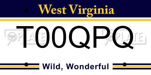 T00QPQ West Virginia License Plate