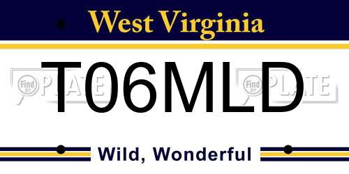 T06MLD West Virginia License Plate