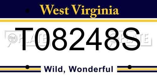 T08248S West Virginia License Plate