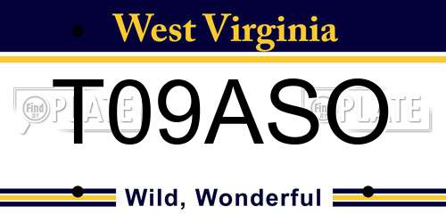 T09ASO West Virginia License Plate