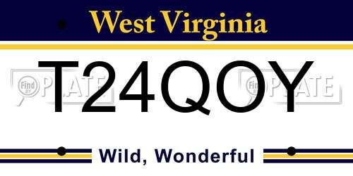 T24QOY West Virginia License Plate