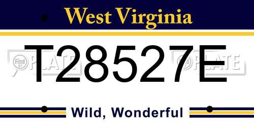 T28527E West Virginia License Plate