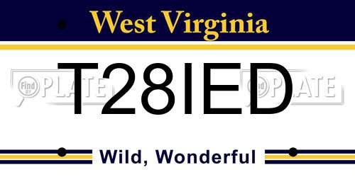 T28IED West Virginia License Plate