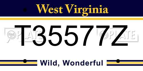 T35577Z West Virginia License Plate
