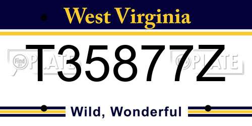 T35877Z West Virginia License Plate