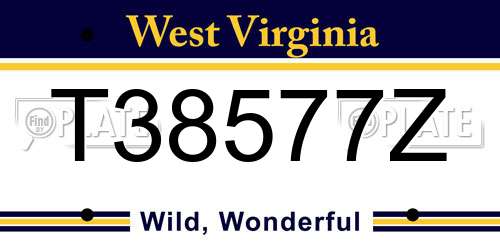 T38577Z West Virginia License Plate