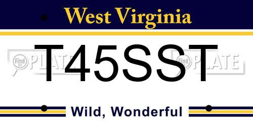 T45SST West Virginia License Plate