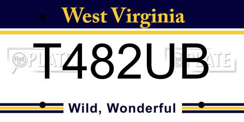 T482UB West Virginia License Plate