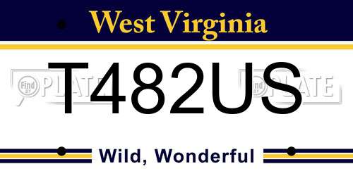 T482US West Virginia License Plate