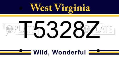 T5328Z West Virginia License Plate